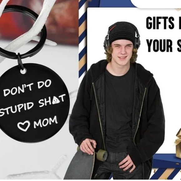 NWT- Black Keychain with Motivational Quote - Picture 2 of 4